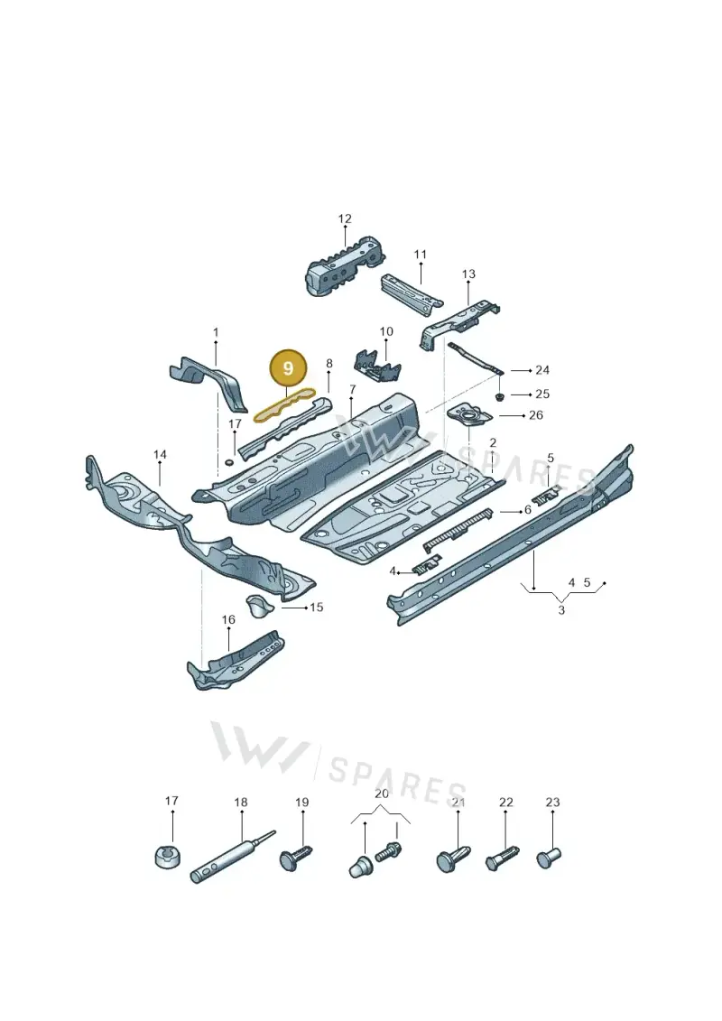 2Q0803806 — Volkswagen Polo Track (2023-) diagram 602803050, position 9