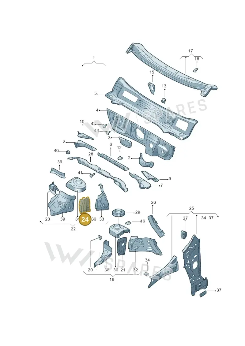 2Q0805078 — Volkswagen Lavida XR (2023-) diagram 579805500, position 24