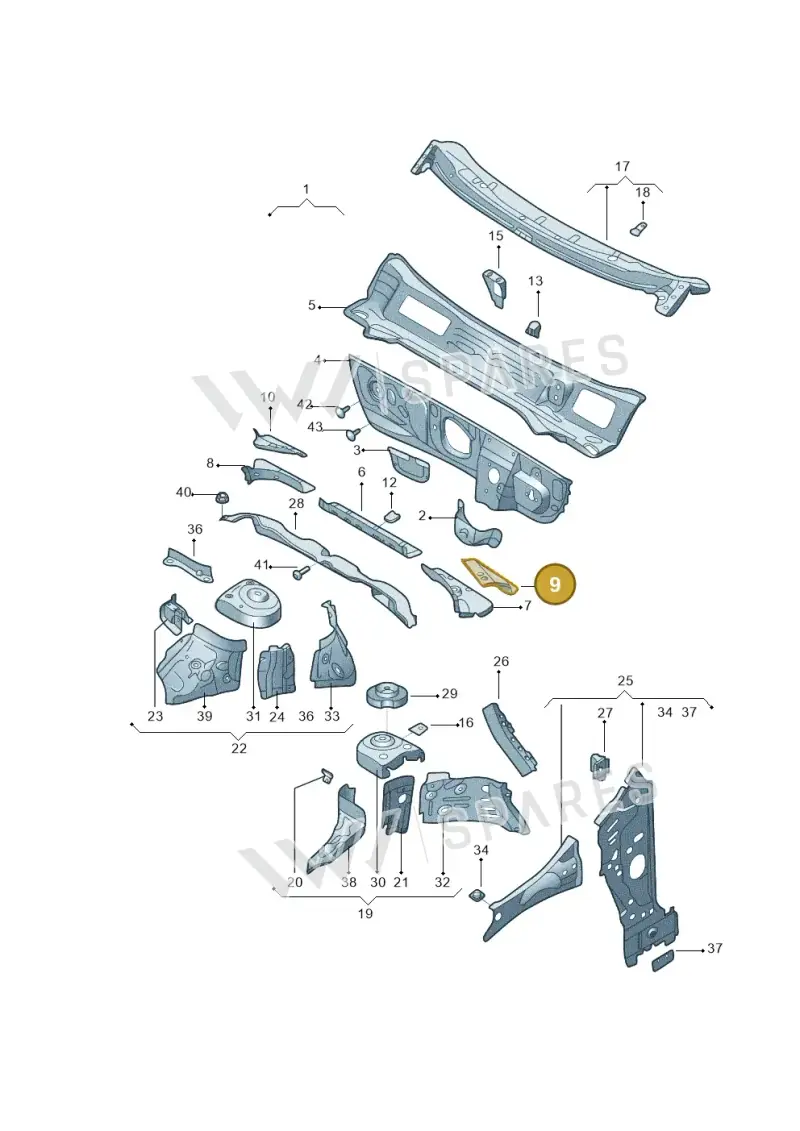 2Q0805313 — Volkswagen Lavida XR (2023-) diagram 579805500, position 9