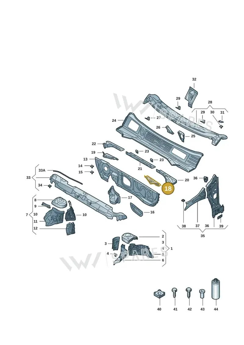 2Q0805313 — Volkswagen Virtus 1,0 (2022-) diagram 62t803005, position 18