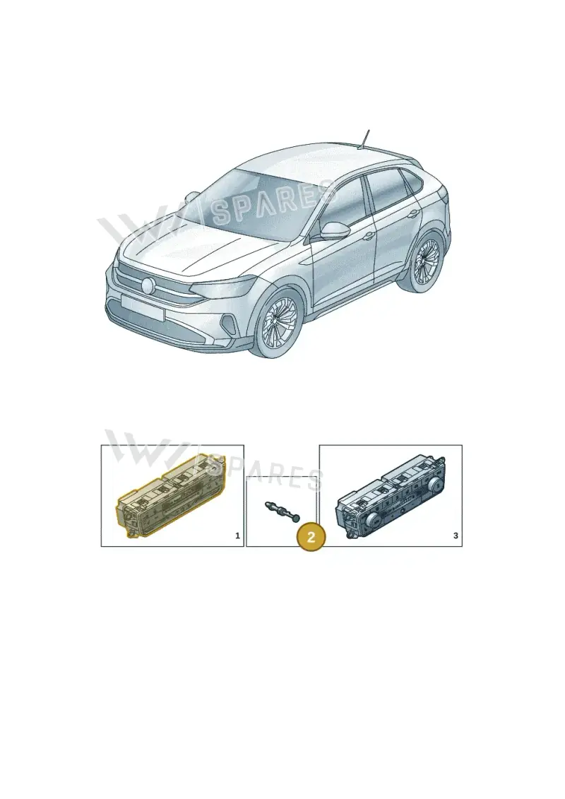 2Q0807300 — Volkswagen Taigo (2021-2024) diagram 2f0941550, position 2