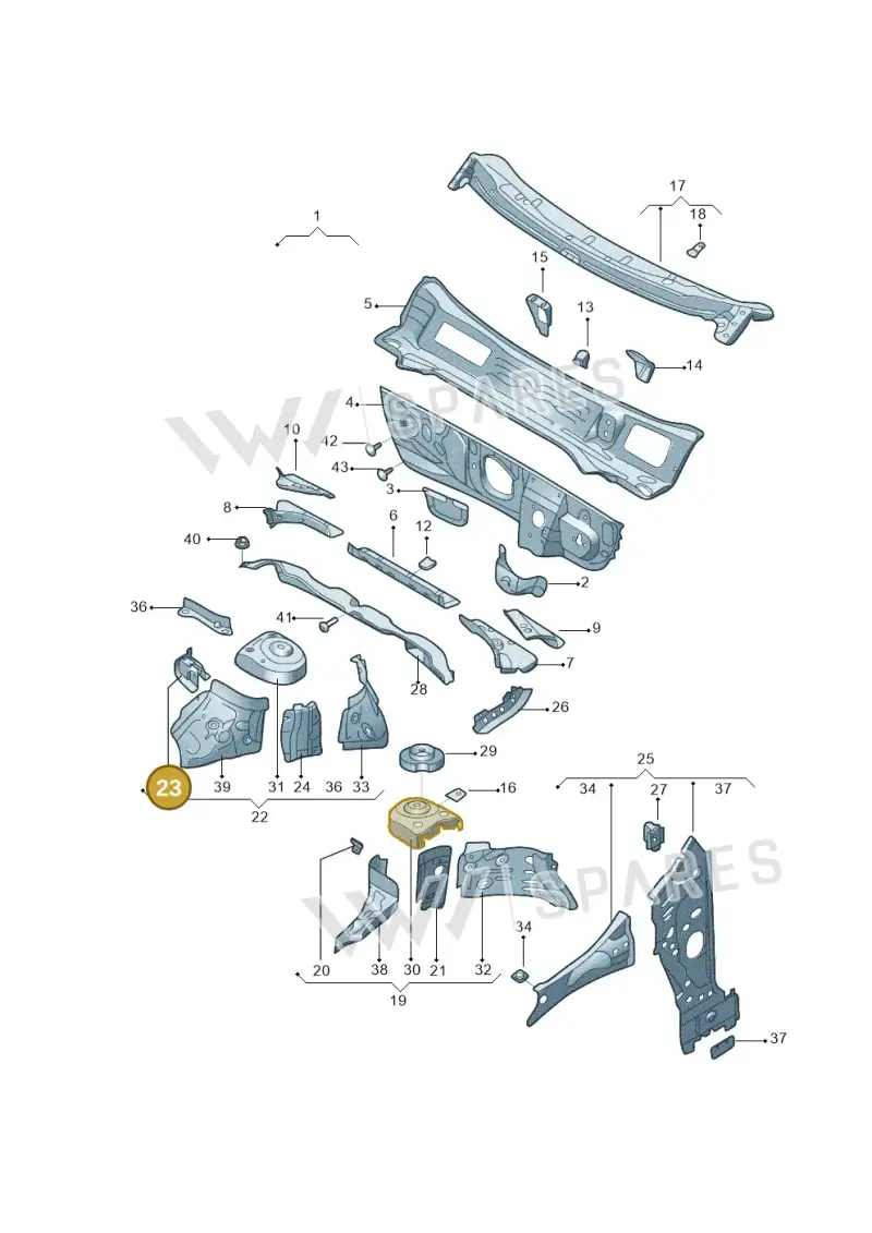 2Q0810812 — Volkswagen Polo (2019-) diagram 574805500, position 23
