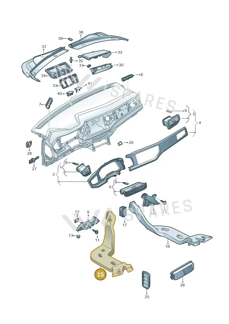 2Q0819805 — Volkswagen Taigo (2021-2024) diagram 837819300, position 15