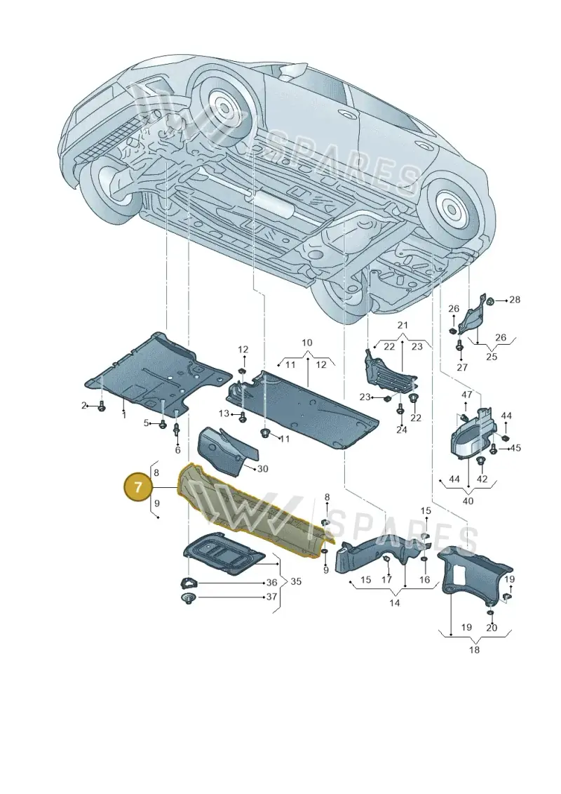 2Q0825671D — Volkswagen T-Cross 1,0 (2018-2024) diagram 587825000, position 7