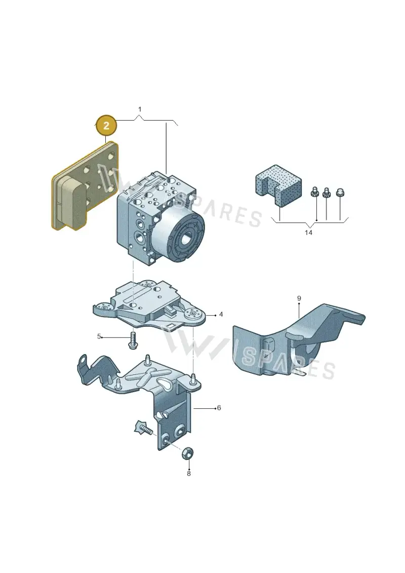2Q0907379CSREP — SEAT Ibiza (2017-) diagram 745614100, position 2