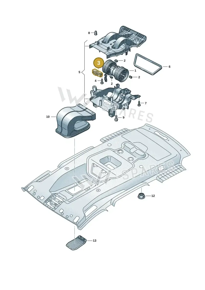2Q0907521 — Volkswagen Caddy Maxi Kombi (2020-2024) diagram 2ka819450, position 3