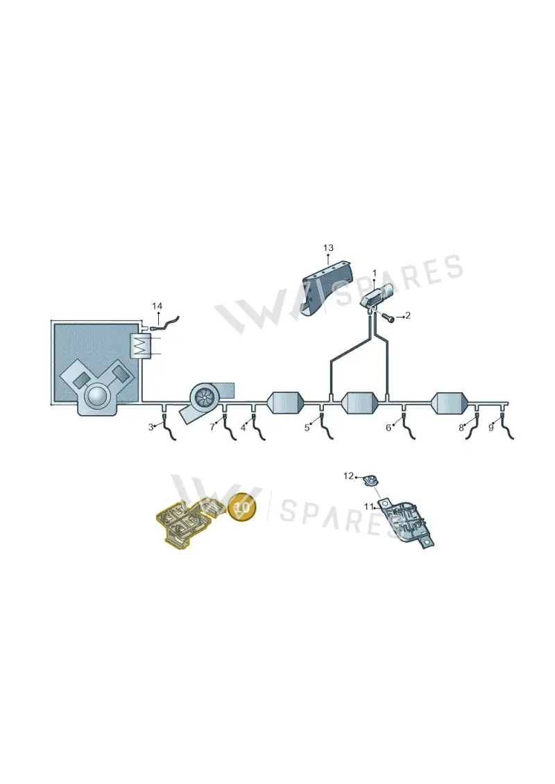 2Q0907816A — Volkswagen Golf 2.0 BlueMotion (2019-2024) diagram 780906150, position 10