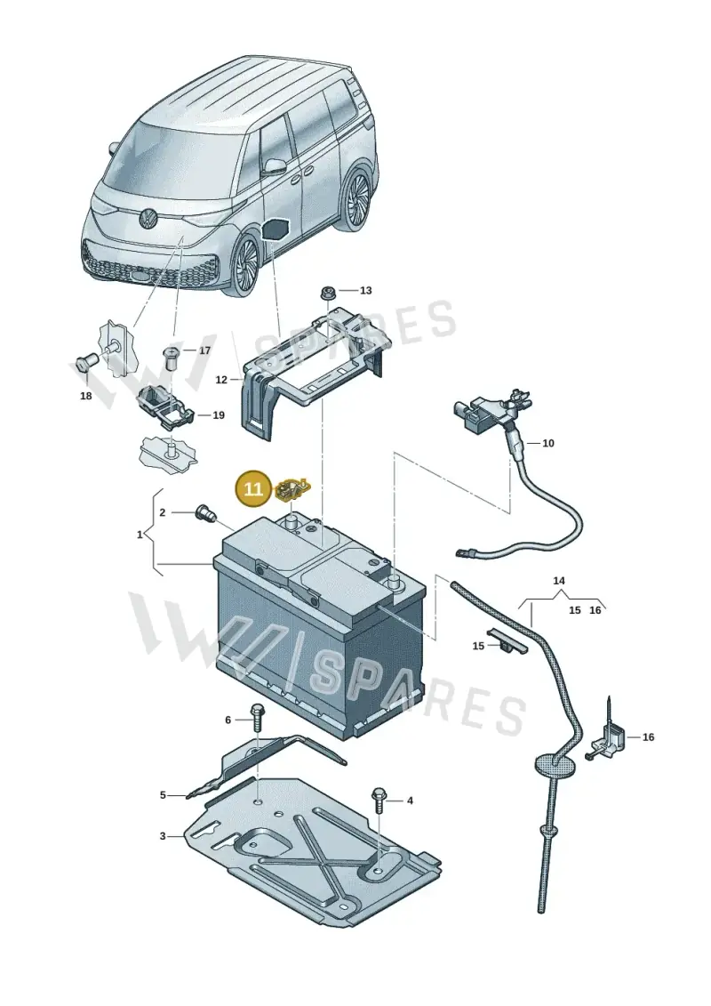 2Q0915135 — Volkswagen ID.Buzz (2022-) diagram 15a915010, position 11