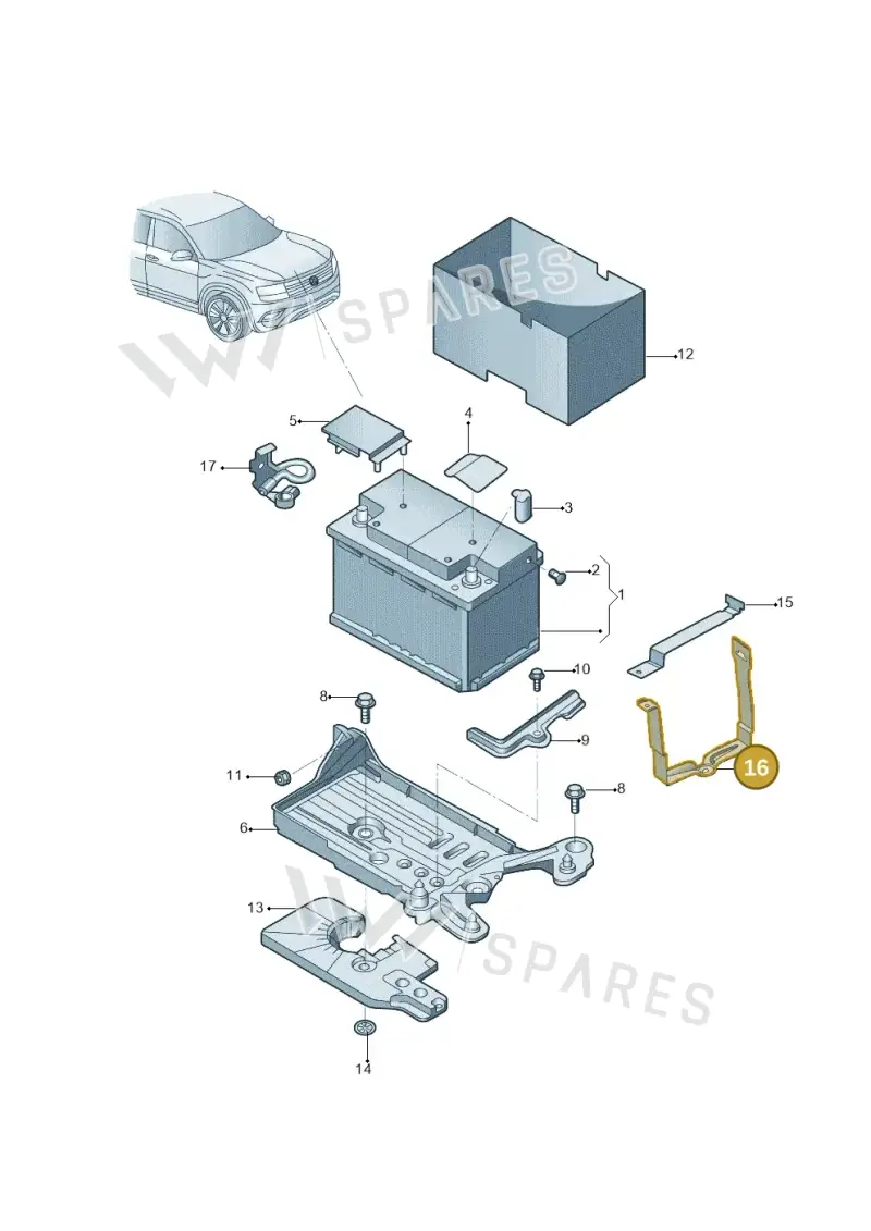 2Q0915343A — Volkswagen Lavida XR (2023-) diagram 427915000, position 16