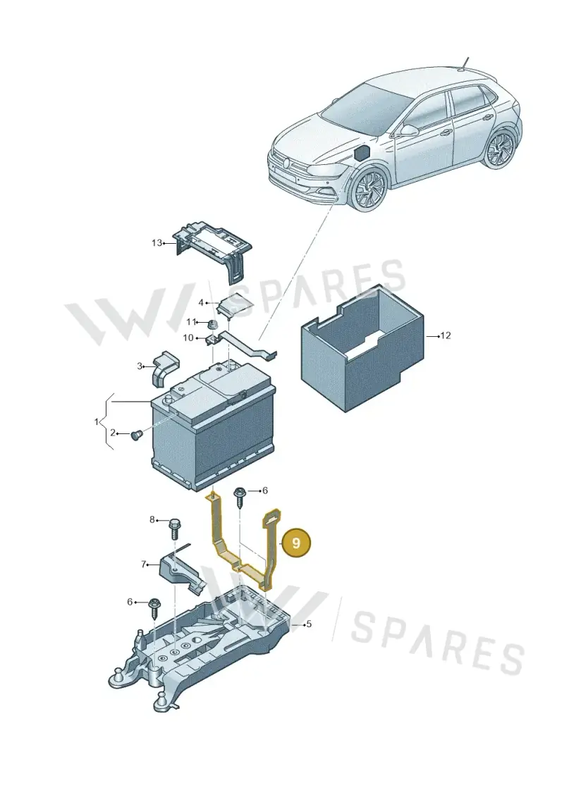 2Q0915343A — SEAT Ibiza (2017-) diagram 837915000, position 9
