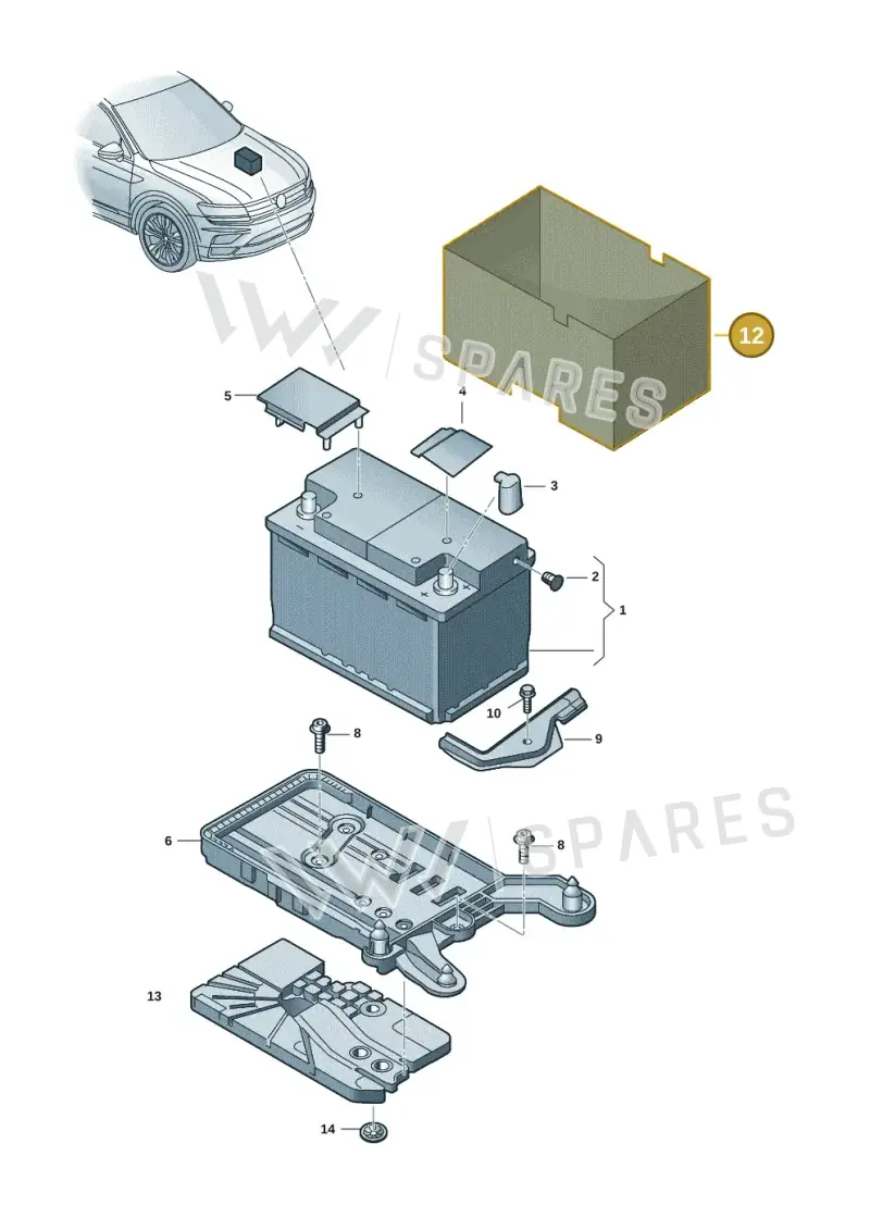 2Q0915418E — Volkswagen Tiguan 2.0 4Motion (2016-2024) diagram 884915005, position 12