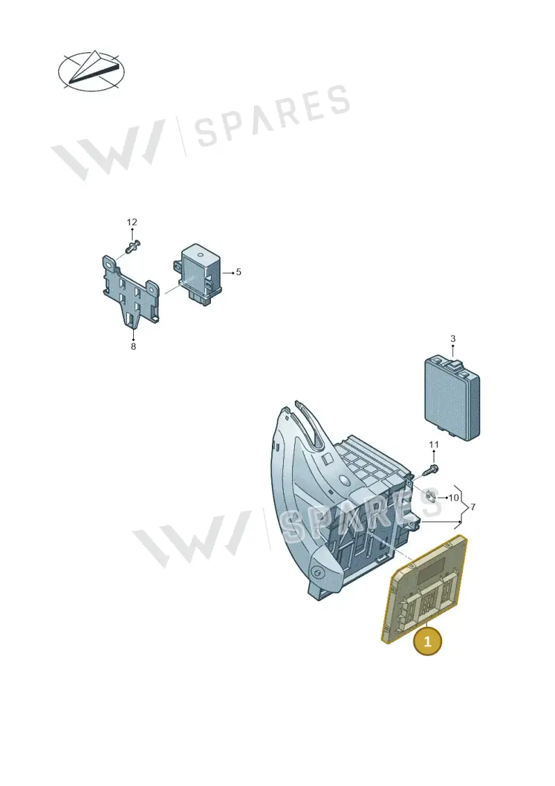 2Q0937089A — Volkswagen T-Cross (2018-2025) diagram 587937050, position 1