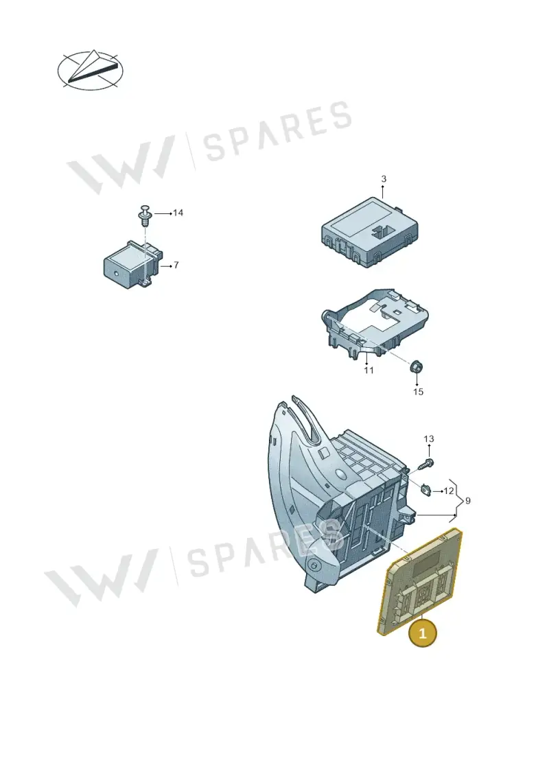 2Q0937089D — Skoda Fabia (2021-2022) diagram 584937050, position 1