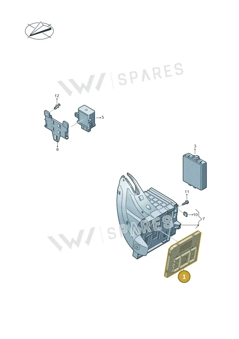 2Q0937090A — Volkswagen T-Cross (2018-2025) diagram 587937050, position 1