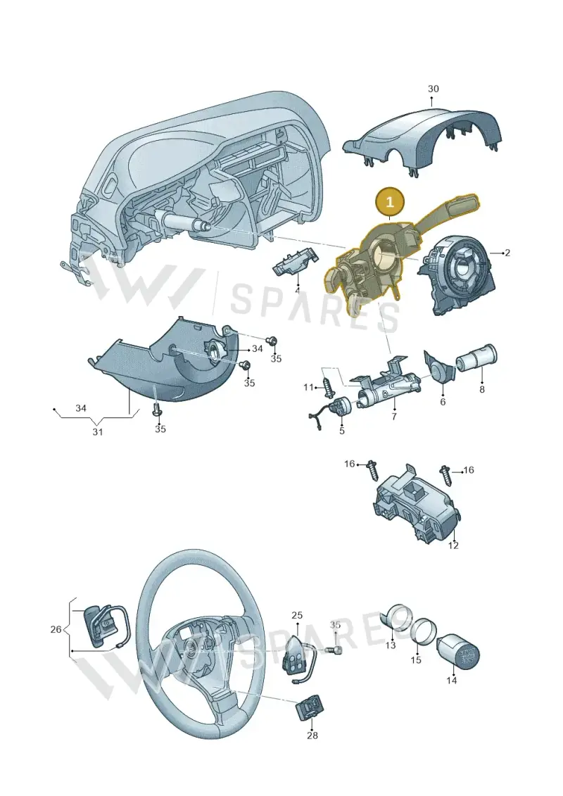2Q0953513CIGI — Skoda Rapid (2012-2022) diagram 779953500, position 1