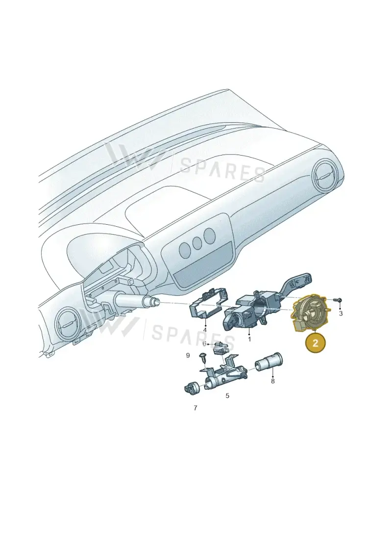 2Q0959653 — Volkswagen Up! 1.0 TSI (2013-2017) diagram 772953500, position 2