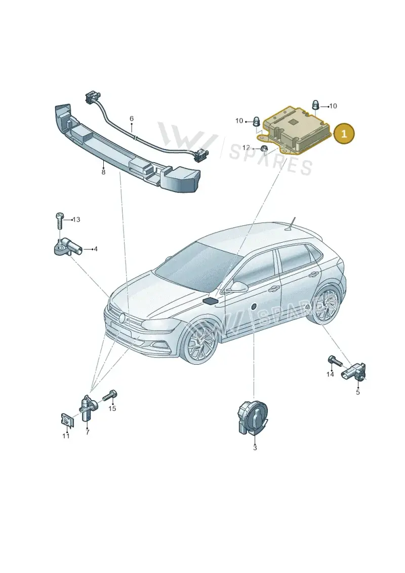 2Q0959655AP — Volkswagen Polo (2017-2025) diagram 837959300, position 1