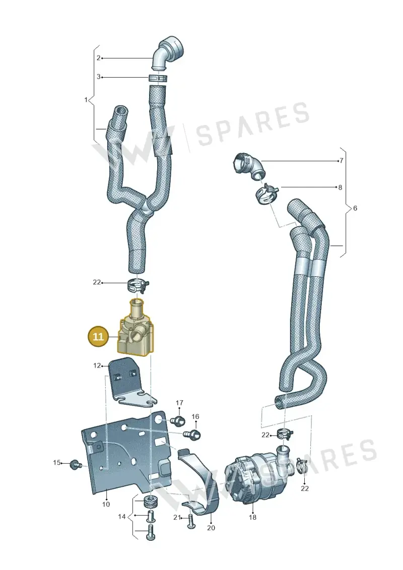 2Q0965567A — Volkswagen Passat estate (2023-) diagram 793121120, position 11