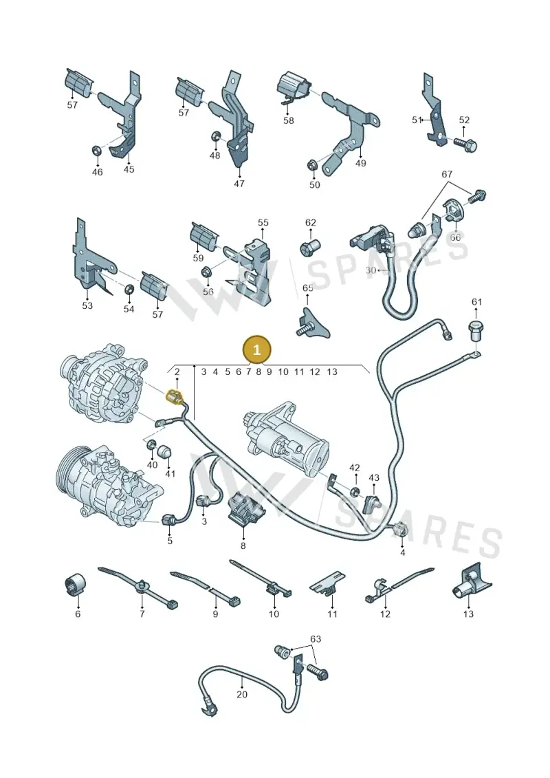 2Q0971349QJ — Audi A1 Sportback (2018-2025) diagram 592972000, position 1