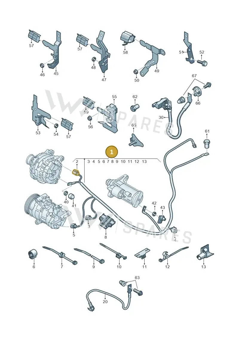 2Q0971349QL — Audi A1 Sportback (2018-2025) diagram 592972000, position 1