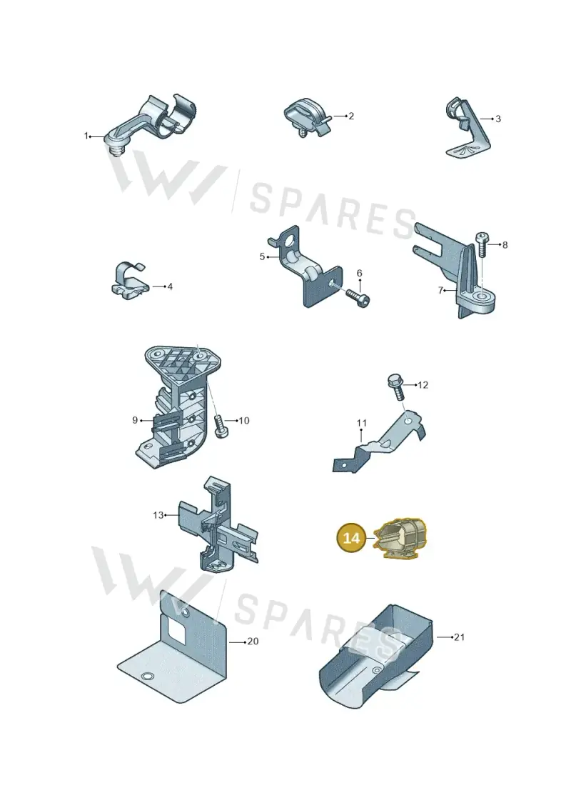 2Q0971615L — Audi A3 Sportback (2019-2025) diagram 592971000, position 14