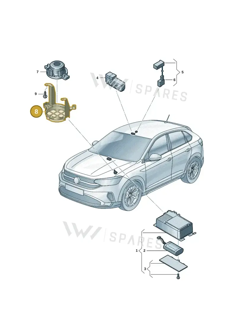 2Q0971846 — Volkswagen Taigo (2021-2024) diagram 2f0035600, position 8