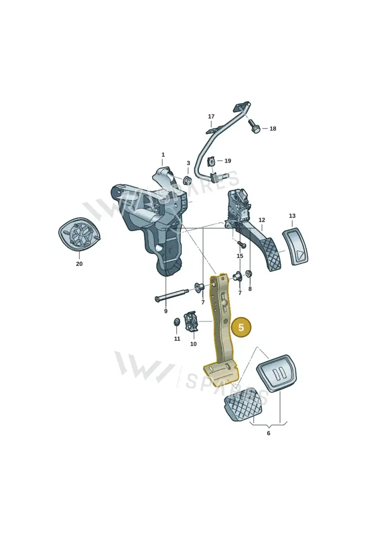 2Q1723142 — Volkswagen Taigo (2021-2024) diagram 2f0721500, position 5