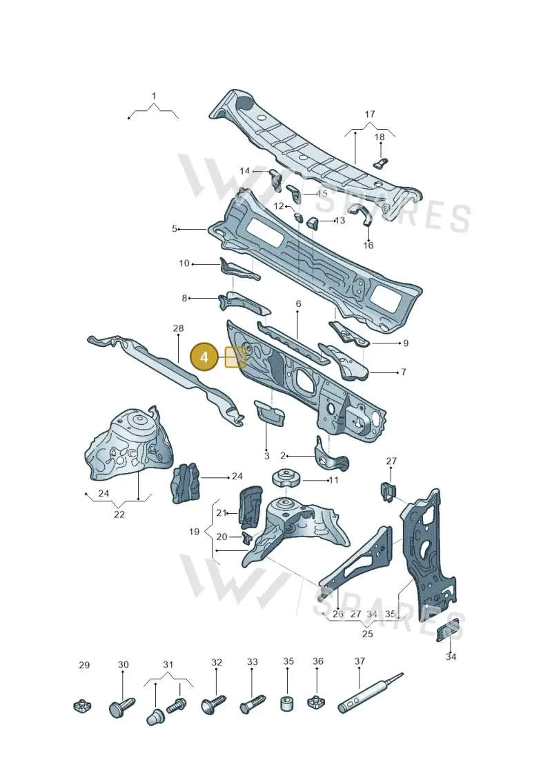 2Q1805422 — Volkswagen Polo Track (2023-) diagram 602805500, position 4