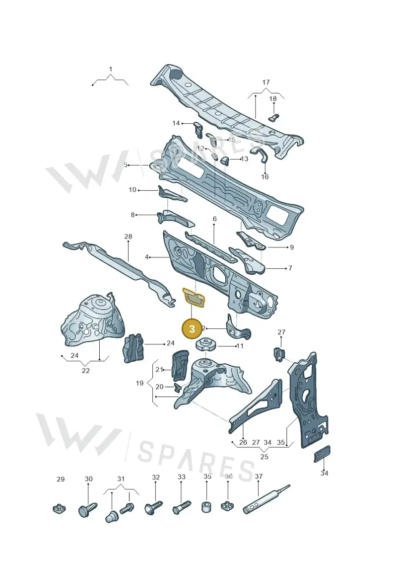 2Q1805529 — Volkswagen Polo Track (2023-) diagram 602805500, position 3