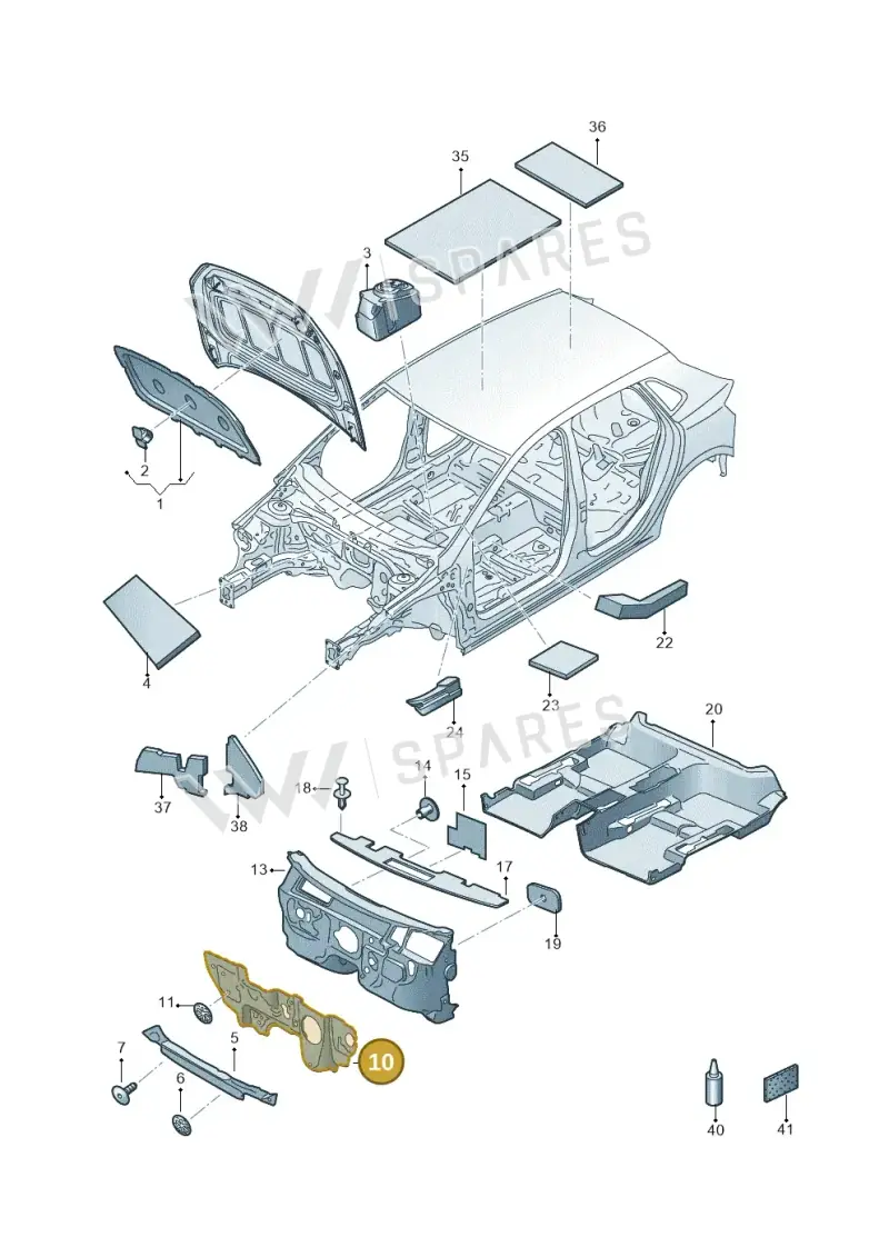 2Q1863353D — Volkswagen T-Cross 1,0 (2018-2024) diagram 587863200, position 10