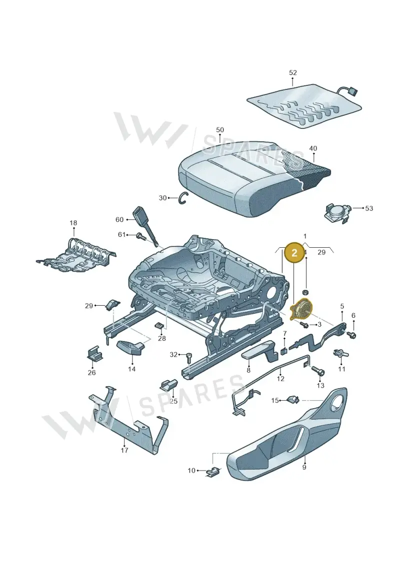 2Q4881053 — Volkswagen Touareg (2017-2023) diagram 439881000, position 2