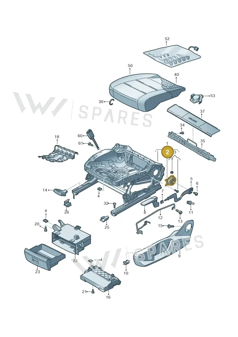 2Q4881053 — Volkswagen T-Cross 1,0 (2018-2024) diagram 587881000, position 2