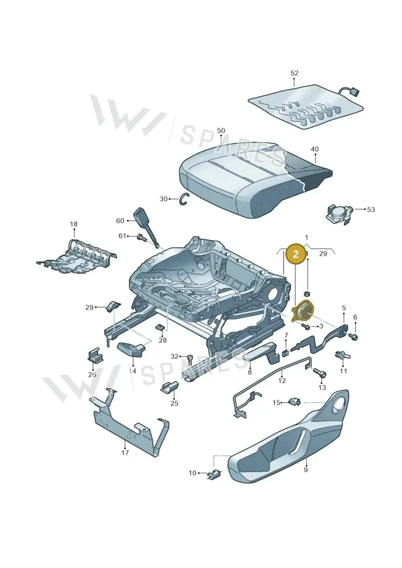 2Q4881054 — Volkswagen Touareg (2017-2023) diagram 439881000, position 2