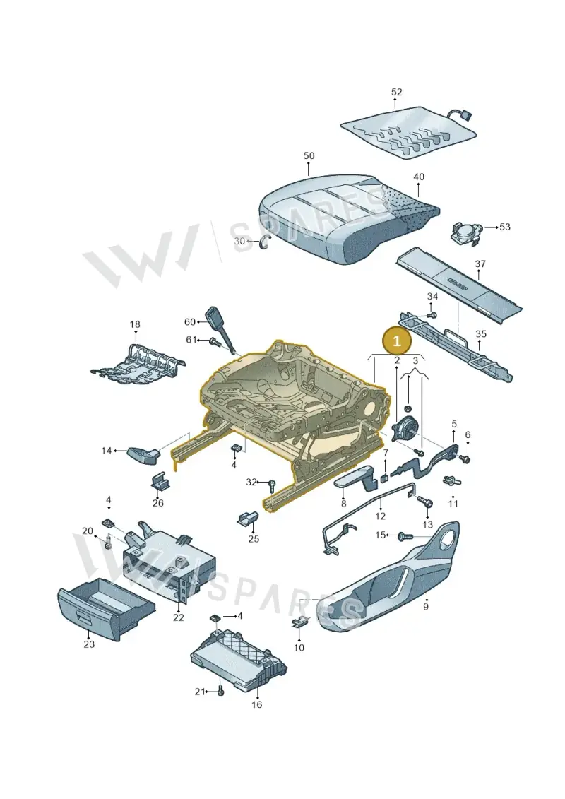2Q4881105L — Volkswagen T-Cross 1,0 (2018-2024) diagram 587881000, position 1