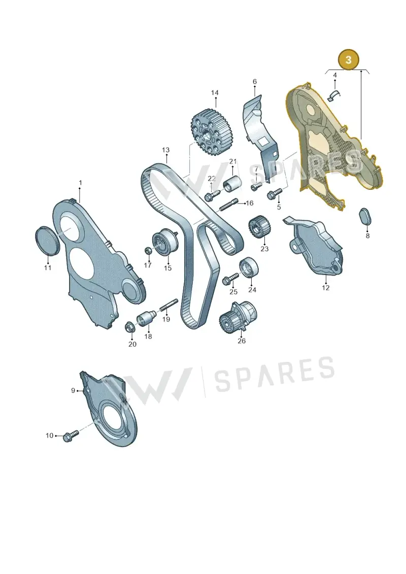 2X0109145B — Volkswagen Amarok twin cab (2022-) diagram 749109760, position 3