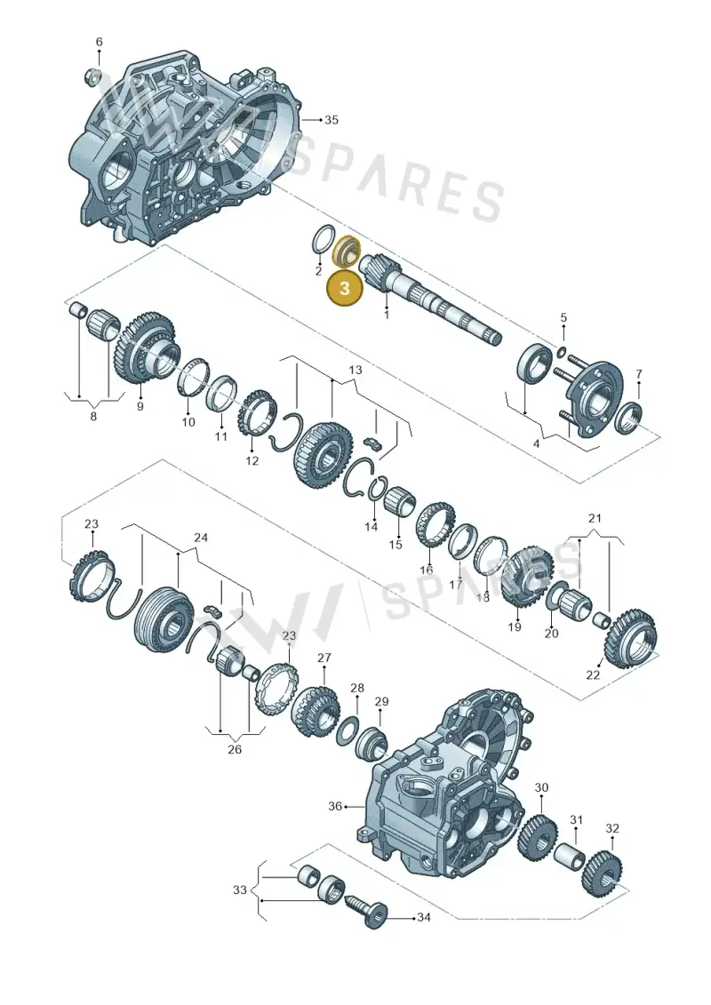 311405625N — Volkswagen Golf 1.4 BlueMotion (2014-2017) diagram 746311300, position 3