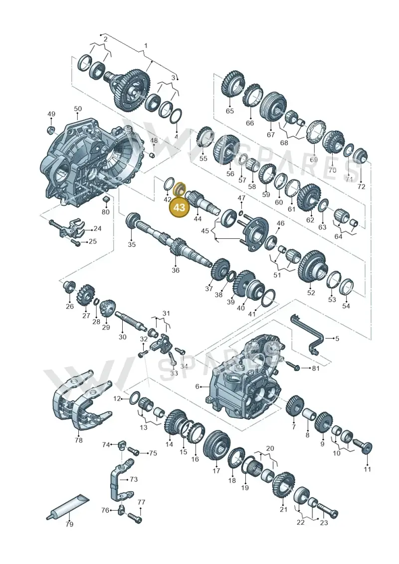 311405625N — Volkswagen Beetle (2016-2019) diagram 827320030, position 43