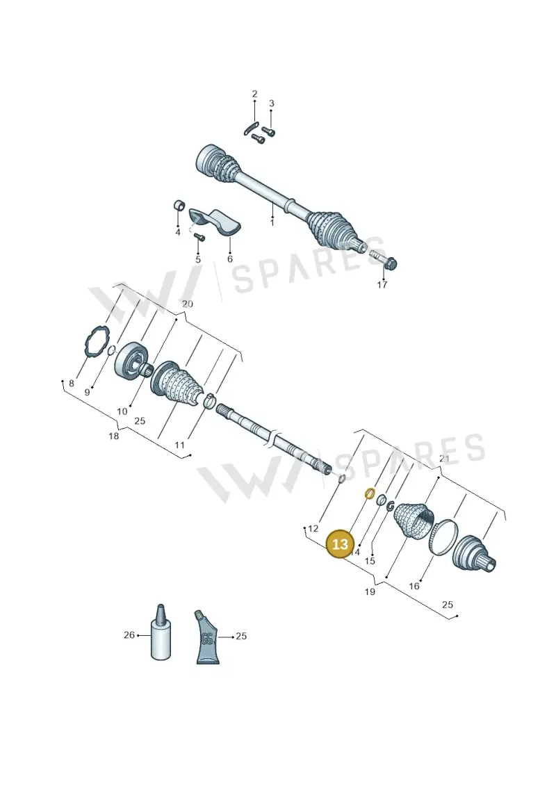 321407287 — Volkswagen Jetta (2014-2017) diagram 409407260, position 13