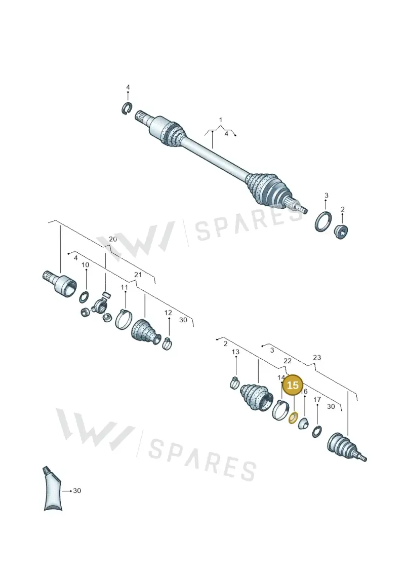 321407287 — Volkswagen Polo 1.4 BlueMotion (2014-2017) diagram 657407620, position 15