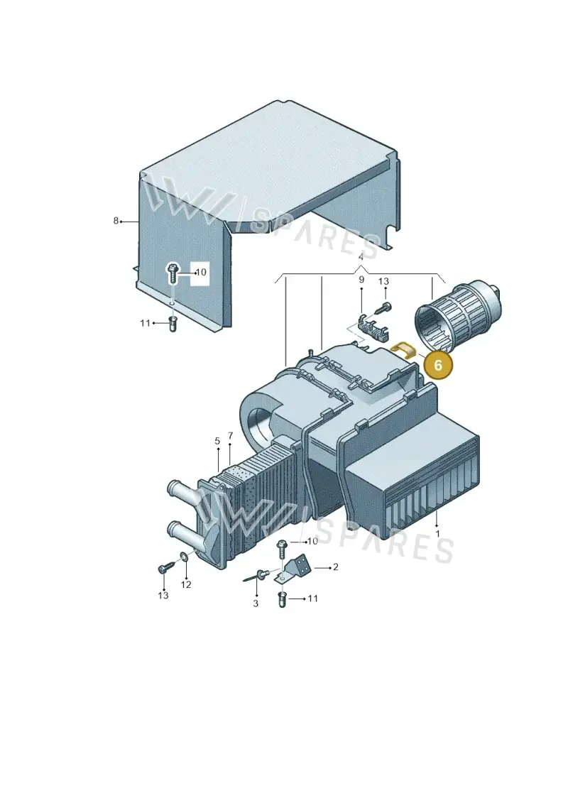 321819059 — Volkswagen Transp. dropside (2008-2009) diagram 411819700, position 6