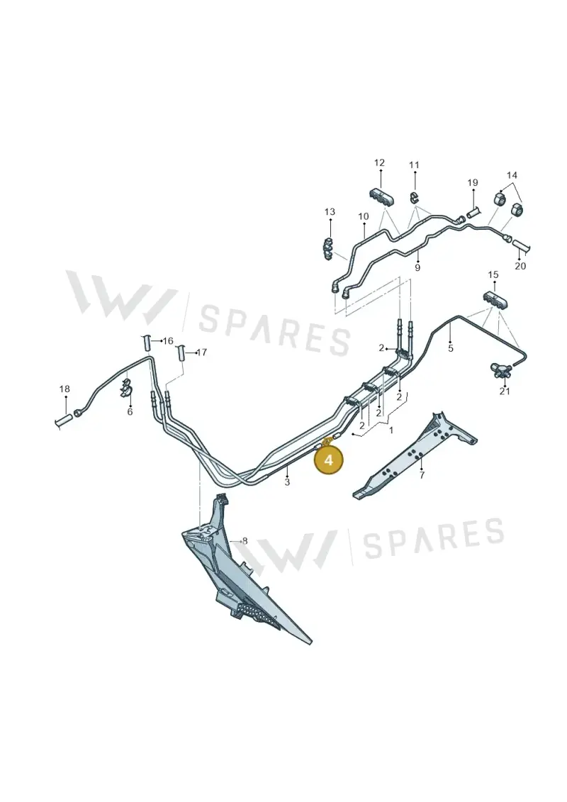 33D201382 — Volkswagen Caddy kombi (2015-2020) diagram 866201150, position 4