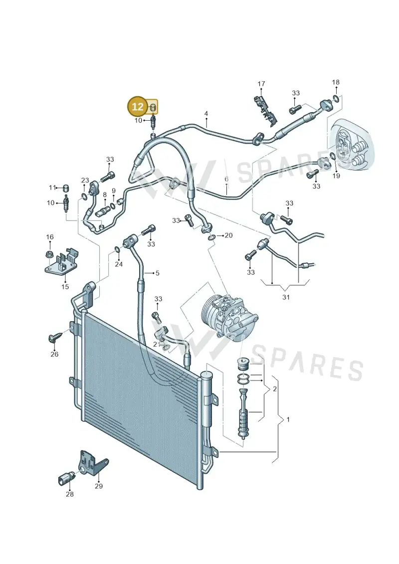 357820809B — Volkswagen Sharan Blue Motion (2010-2015) diagram 689260410, position 12