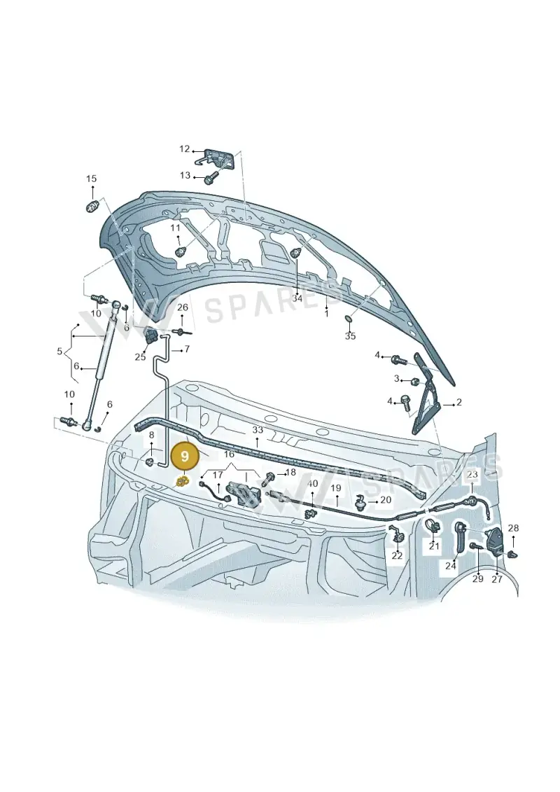 357823397 — Volkswagen Transp. caravelle (2008-2009) diagram 410823100, position 9
