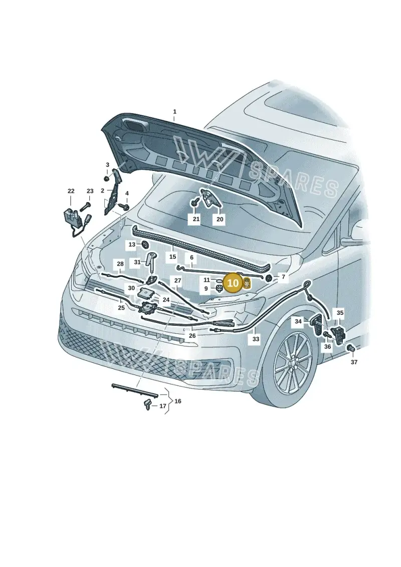 357827500 — Volkswagen Caddy Maxi Kombi (2020-2024) diagram 2ka823000, position 10
