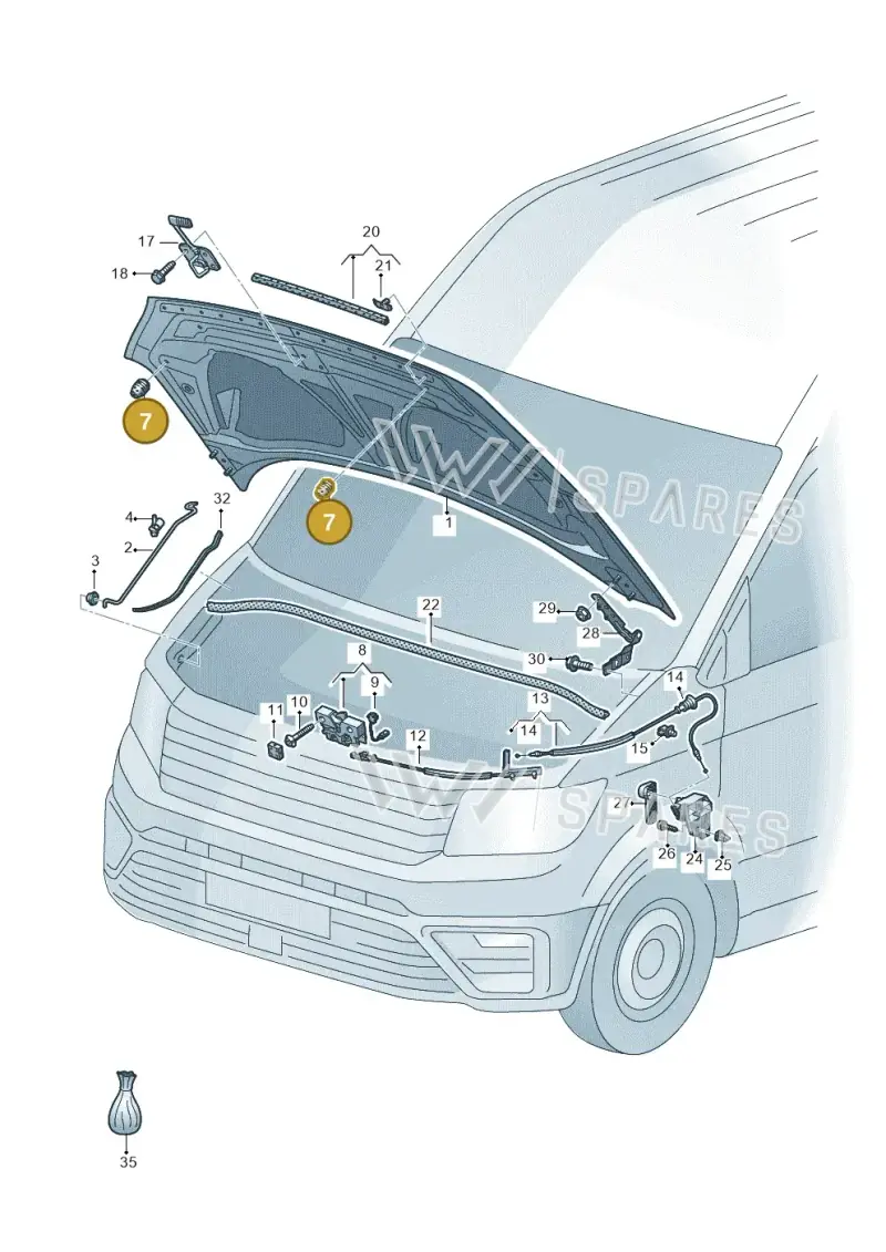 357827500 — Volkswagen E-Crafter 35 (2018-2024) diagram 806823000, position 7