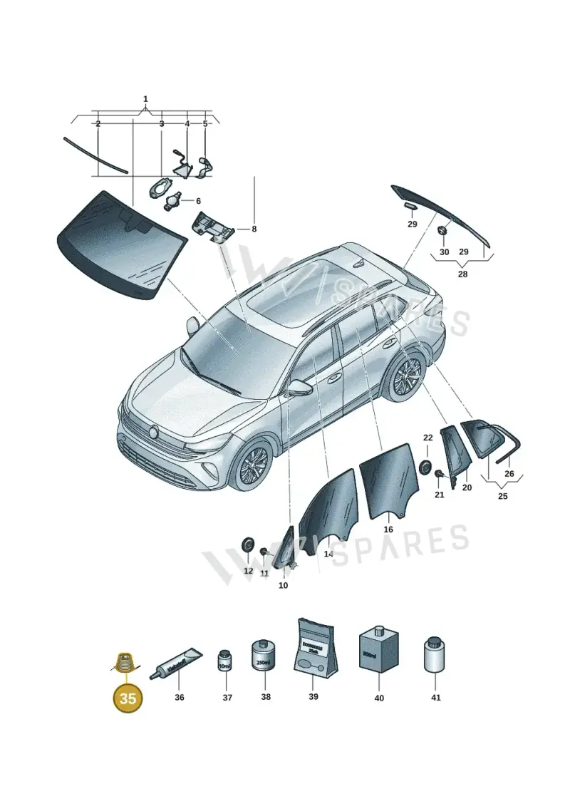 357853999B — Volkswagen Tiguan 2.0 (2023-) diagram 57x845000, position 35