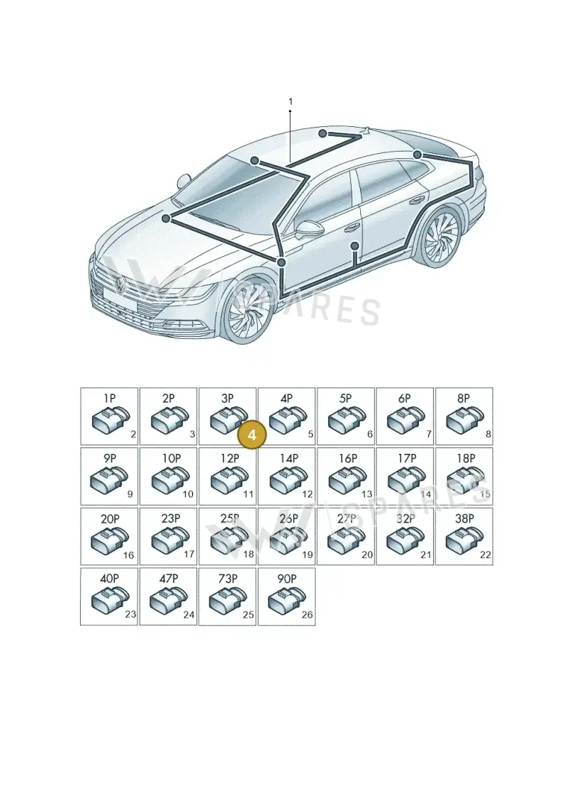 357919321 — Volkswagen Arteon (2017-2023) diagram 828971900, position 4