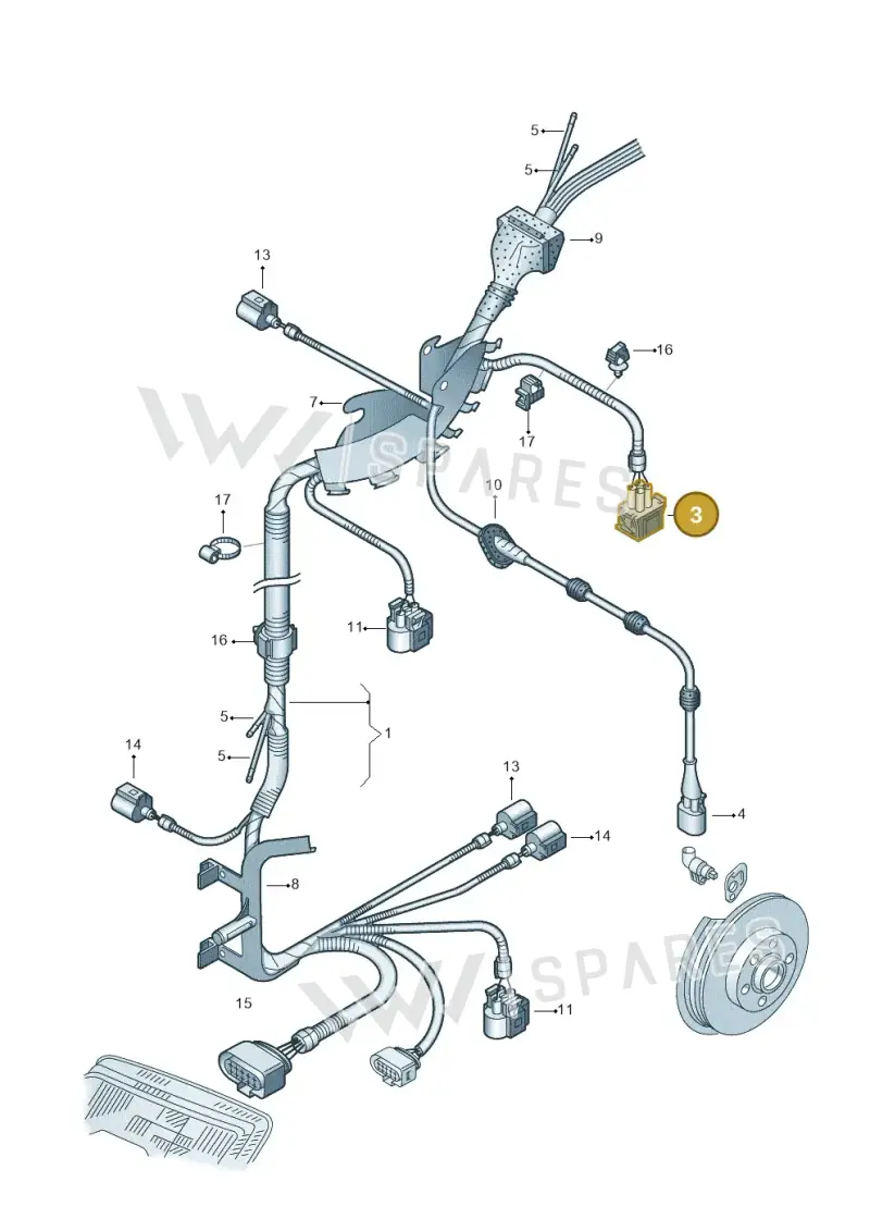 357919754 — Volkswagen New Beetle Cabrio. (2003-2005) diagram 203971620, position 3
