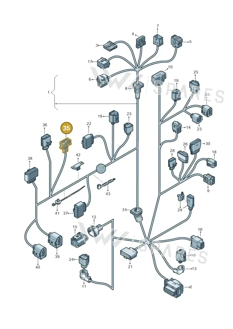 357951772 — Volkswagen Touareg (2012-2014) diagram 693971790, position 35