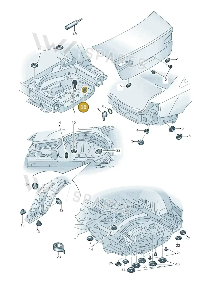 357971908B — Audi A6 (2014-2018) diagram 717803360, position 10